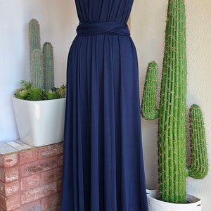 NAVY Bridesmaid Dress/ CUSTOM LENGTHS/ Convertible Dress / Infinity Dress/ Multiway Dress/ Multi Wrap Dress / Plus Size / Petite / image 4