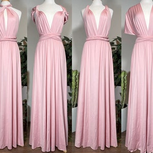 PINK CHAMPAGNE Bridesmaid Dress/ Custom Length / Convertible Dress / Infinity Dress/ Multiway Dress/  Multi Wrap Dress / Plus Size /