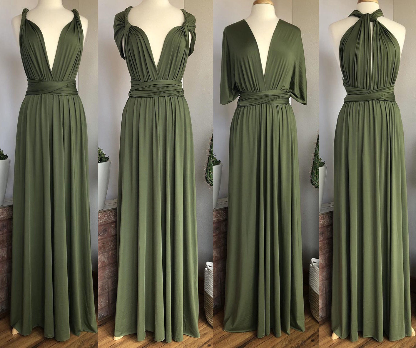 LIGHT OLIVE GREEN Bridesmaid Dress ...