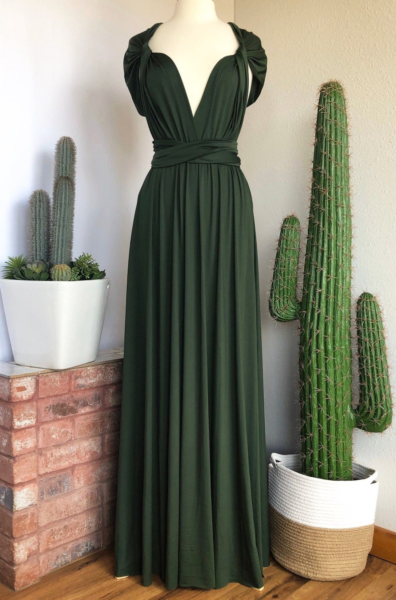forest green bridesmaid robes