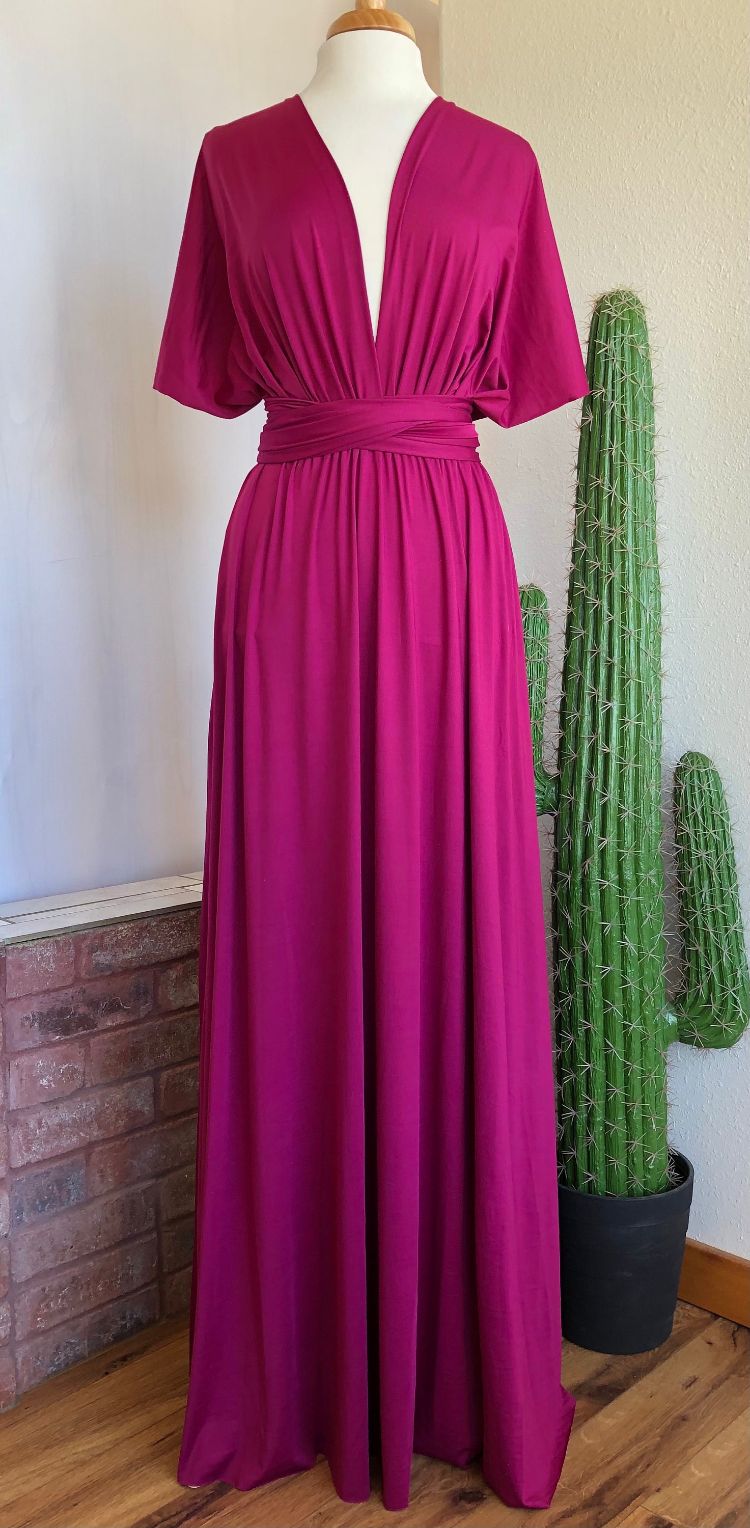 MAGENTA Bridesmaid Dress/ Magenta / Convertible Dress / Infinity Dress ...