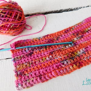Organic Cotton Yarn, Sport weight, Hand dyed yarn in vibrant pink and orange, Variegated and speckled yarn, Super soft premium cotton yarn