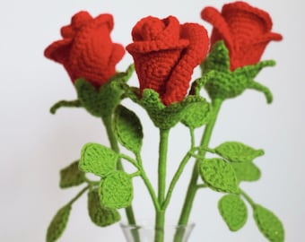 Crochet Roses Pattern: DIY Flower Amigurumi (PDF Pattern)
