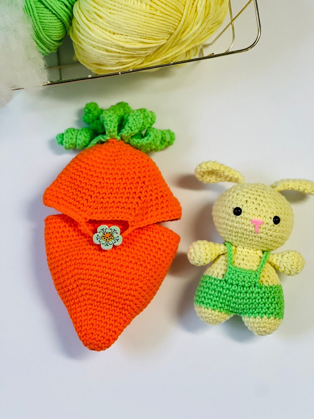 Adorable Crochet Bunny Inside the Carrot Crochet Pattern - Etsy