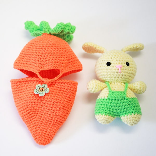 Adorable Crochet Bunny Inside the Carrot, Crochet Pattern - PDF Instant Download
