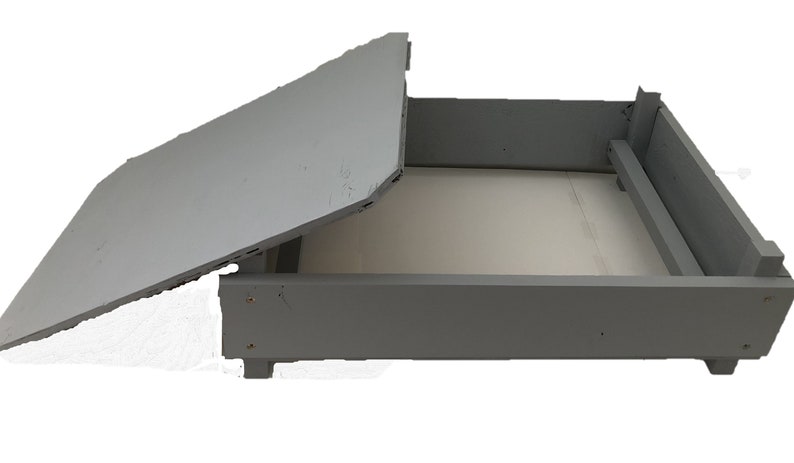 Dog Bed Solid Wood Small Light Grey Finish