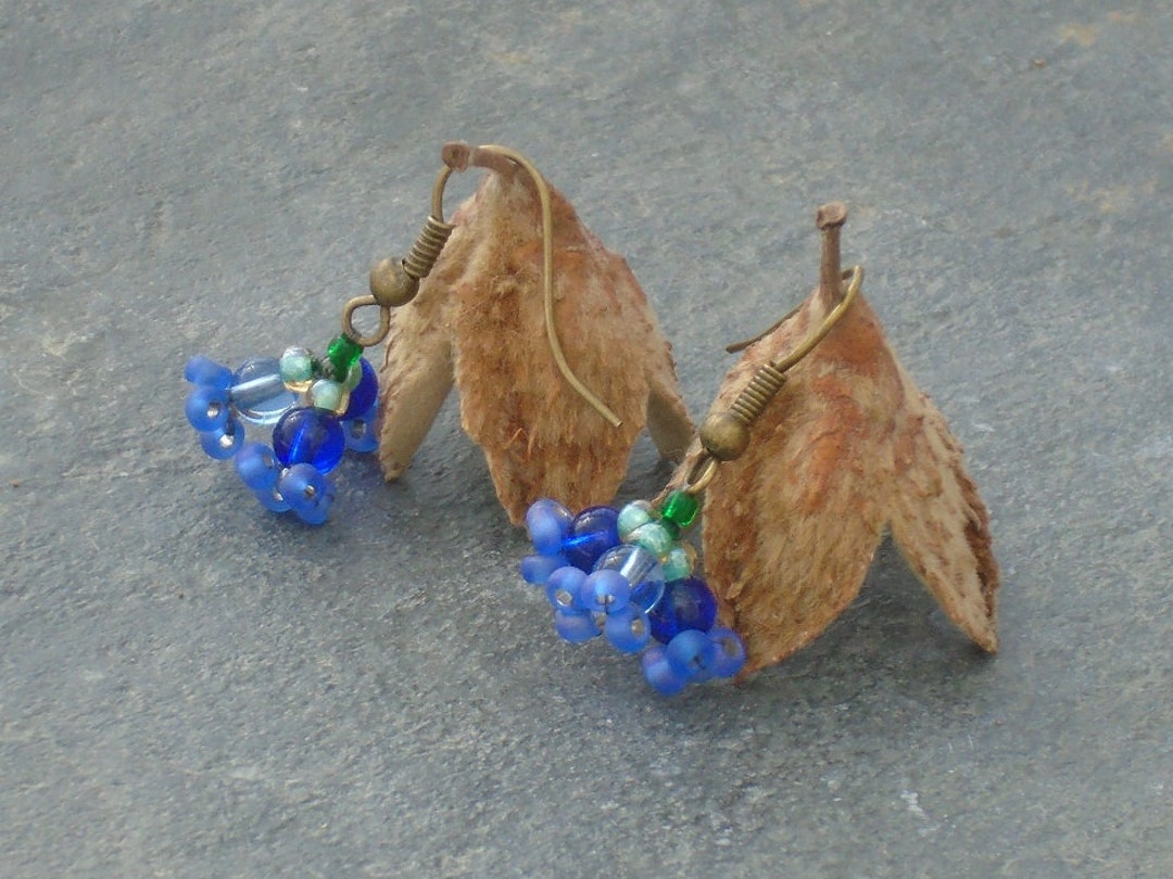 Bouquet Earrings in Bluebell