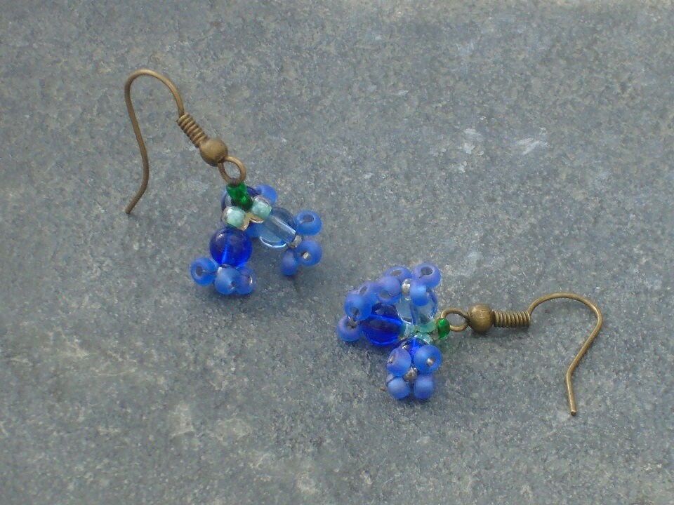 Bouquet Earrings in Bluebell