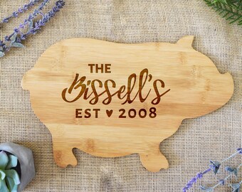 Pig cutting board | Etsy