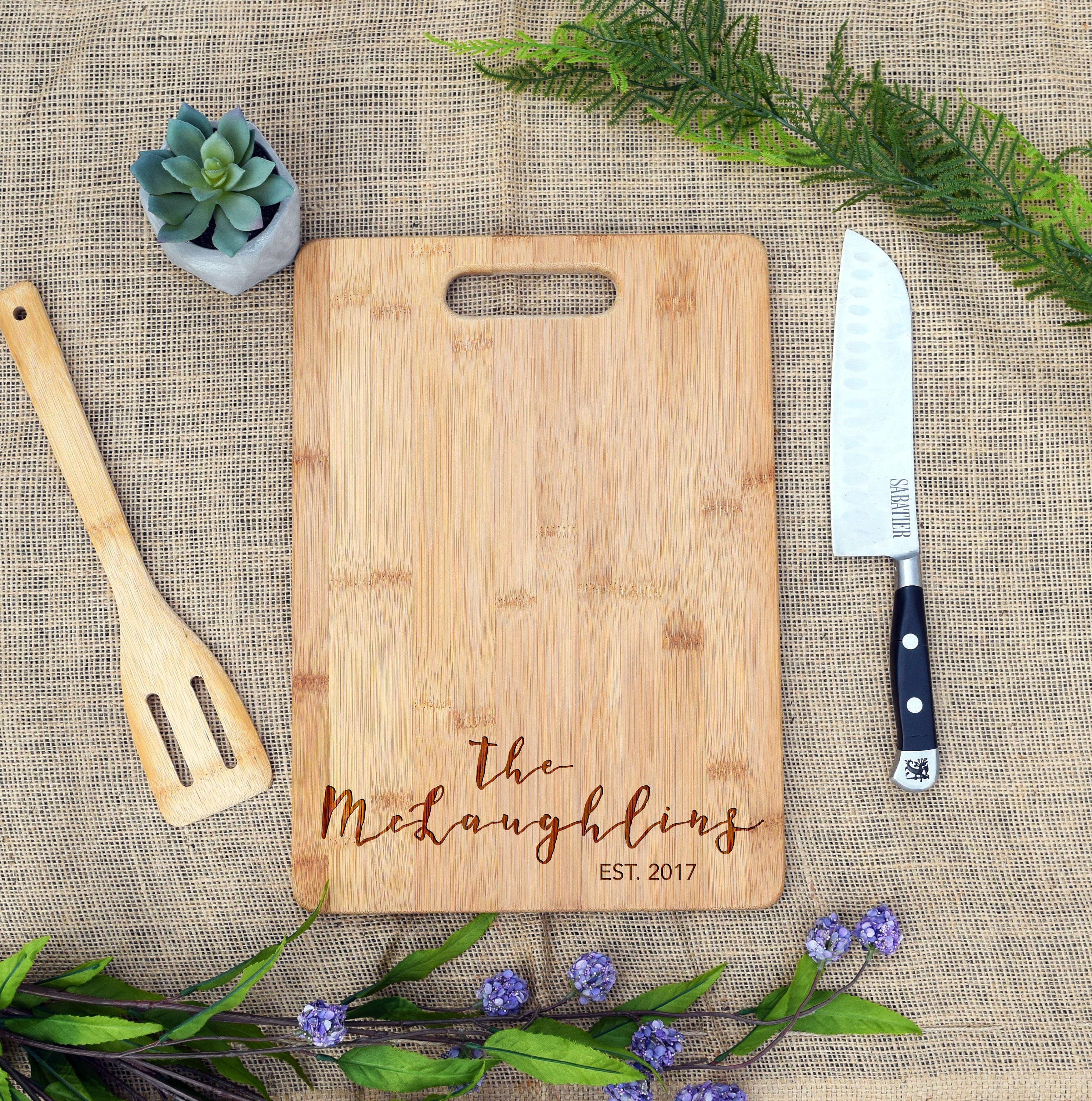 Personalized Last Name Cutting Board Custom Cutting Board Etsy