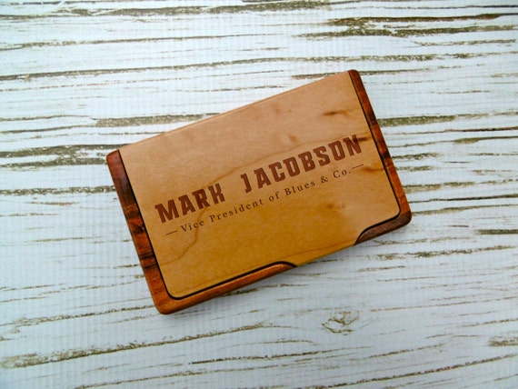Custom Business Card Holder Personalized Business Card Etsy