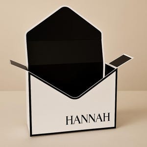 Personalised Envelope Gift Box – Custom Name Gift Box for Bridesmaids, Groomsmen, Birthdays & Special Occasions