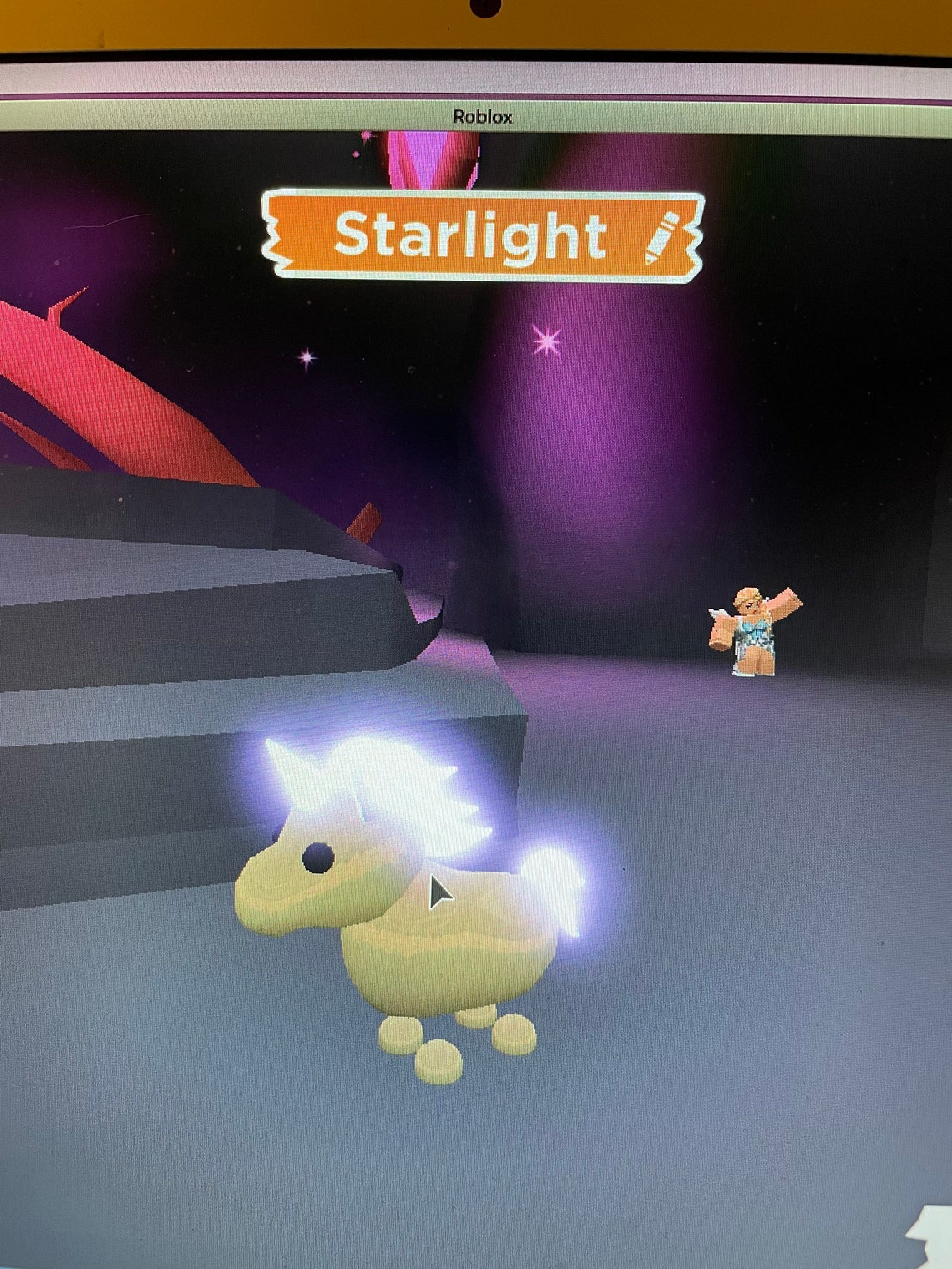 Adopt Me Mega Neon Golden Fly Ride Unicorn Etsy