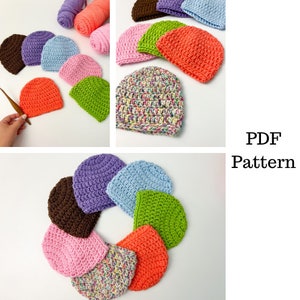Simple Baby Hat Crochet Pattern, Baby Crochet Pattern, Crochet PDF Pattern, Downloadable PDF Pattern, Crochet Pattern, Free Crochet Pattern image 1