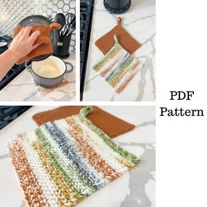 Easy Potholder Crochet Pattern, Potholders Pattern, Crochet PDF Pattern, Double Thick Potholder Crochet Pattern, Downloadable PDF Pattern