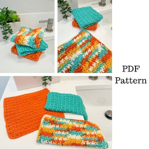 Easy Washcloth Crochet Pattern, Beginner Pattern, Crochet PDF Pattern, Dishcloth Crochet Pattern, Downloadable PDF Pattern, Free Pattern
