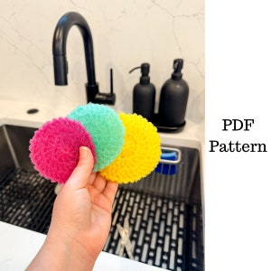 Dish Scrubber Crochet Pattern, Scrubby Pattern, Crochet PDF Pattern, Scrubbies Crochet Pattern, Downloadable PDF Pattern,Free Pattern