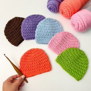 Simple Baby Hat Crochet Pattern, Baby Crochet Pattern, Crochet PDF Pattern, Downloadable PDF Pattern, Crochet Pattern, Free Crochet Pattern image 2