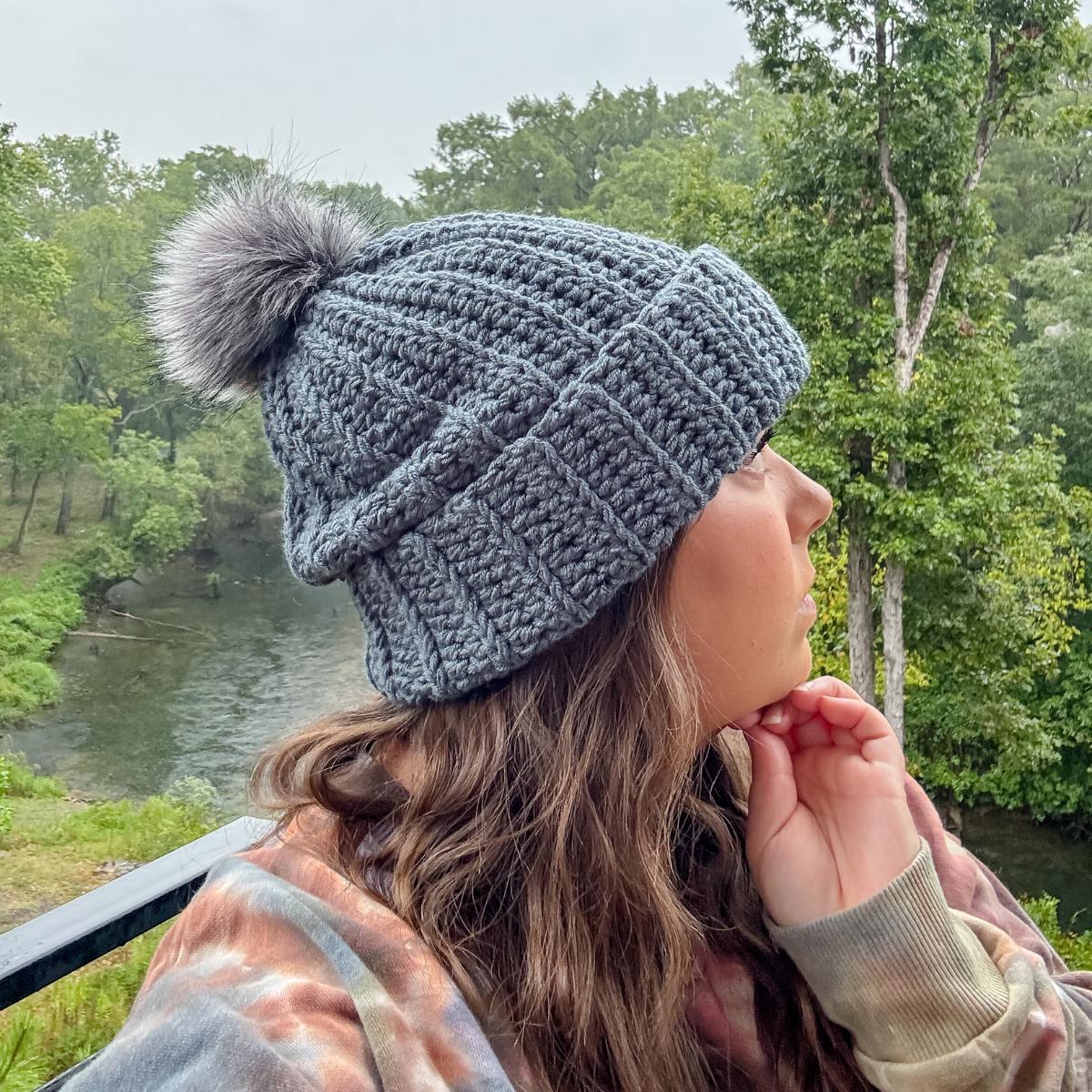 Easy Ribbed Hat Crochet Pattern, Crochet PDF Pattern, Adult Beanie ...