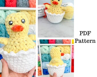 Easter Chick Crochet Pattern, Chicken Crochet PDF Pattern, Crochet Easter Pattern, Downloadable PDF Pattern, Free Crochet Pattern