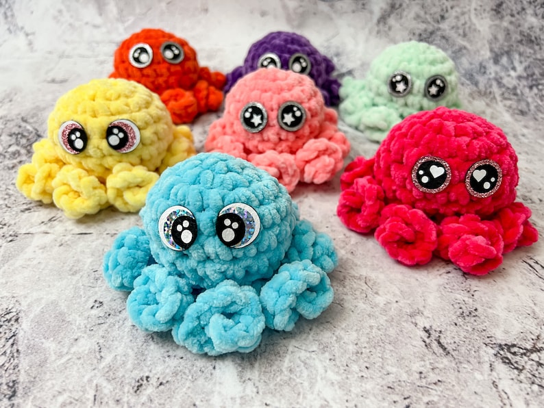 Mini Octopus Crochet Pattern, Mini Octopi Pattern, PDF Pattern, Amigurumi Crochet Pattern, Downloadable PDF Pattern, Free Crochet Pattern image 6