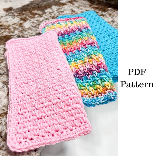 Simple Dishcloth Crochet Pattern, Washcloth Pattern, Crochet PDF Pattern, Dishcloth Crochet Pattern, Downloadable PDF Pattern, Free Pattern