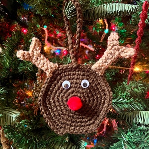 Rudolph Ornament Crochet Pattern, Crochet PDF Pattern, Christmas Crochet Pattern, Downloadable PDF Pattern, Free Crochet Pattern image 4