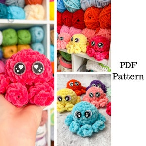 Mini Octopus Crochet Pattern, Mini Octopi Pattern, PDF Pattern, Amigurumi Crochet Pattern, Downloadable PDF Pattern, Free Crochet Pattern image 1