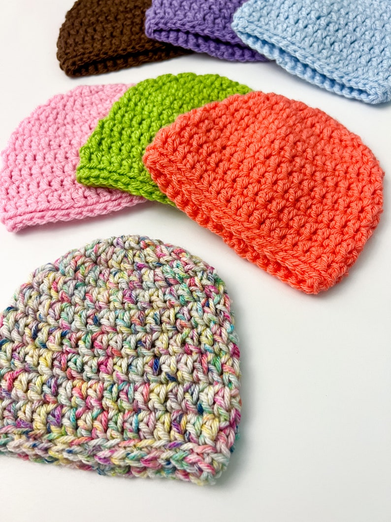 Simple Baby Hat Crochet Pattern, Baby Crochet Pattern, Crochet PDF Pattern, Downloadable PDF Pattern, Crochet Pattern, Free Crochet Pattern image 3