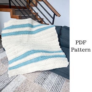 Easy Chunky Blanket Crochet Pattern, Crochet PDF Pattern, Chunky Blanket Crochet Pattern, Downloadable PDF Pattern, Free Pattern