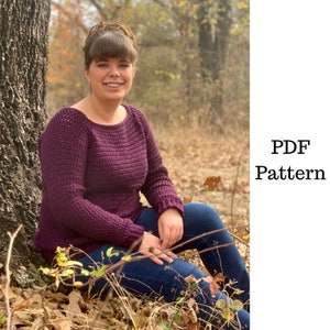 Easy Peasy Raglan Sweater Crochet Pattern, Sweater Crochet Pattern, Crochet PDF Pattern, Downloadable PDF Pattern, Free Crochet Pattern
