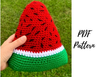 Watermelon Slice Crochet Pattern, Crochet PDF Pattern, Amigurumi Crochet Pattern, Downloadable PDF Pattern, Free Crochet Pattern