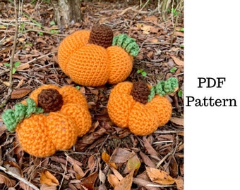 Amigurumi Pumpkins Crochet Pattern, Pumpkin Crochet PDF Pattern, Fall Decor, Fall Crochet Pattern, Downloadable PDF Pattern, Free Pattern