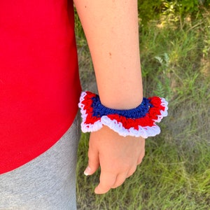 4th of July Hair Scrunchie Crochet Pattern, Crochet PDF Pattern, Downloadable PDF Pattern, Crochet Pattern, Free Crochet Pattern image 3