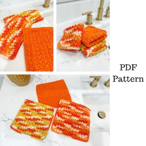 Easy Washcloth Crochet Pattern, Washcloth Pattern, Crochet PDF Pattern, Dishcloth Crochet Pattern, Downloadable PDF Pattern, Free Pattern