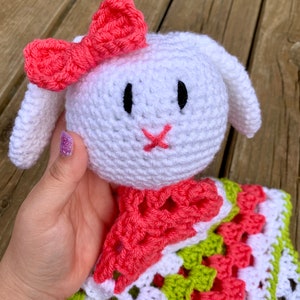 Baby Bunny Lovey Crochet Pattern, Baby Crochet Pattern, Crochet PDF Pattern, Downloadable PDF Pattern, Crochet Pattern, Free Crochet Pattern image 2