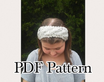 Dazzle Headband Knitting Pattern, PDF KNitting Pattern, Headband Pattern, Cable Headband Pattern, Knit Headband Pattern, Knit PDF Pattern,
