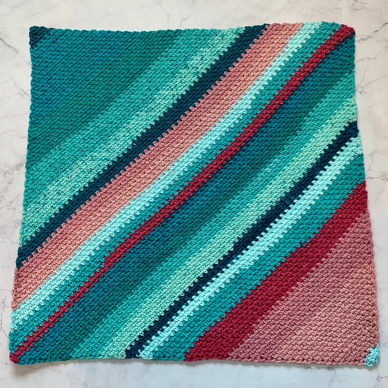 C2C Moss Stitch Blanket Crochet Pattern, Just My Stripe, Crochet PDF Pattern, Blanket Crochet Pattern, Downloadable PDF Pattern,Free Pattern image 5