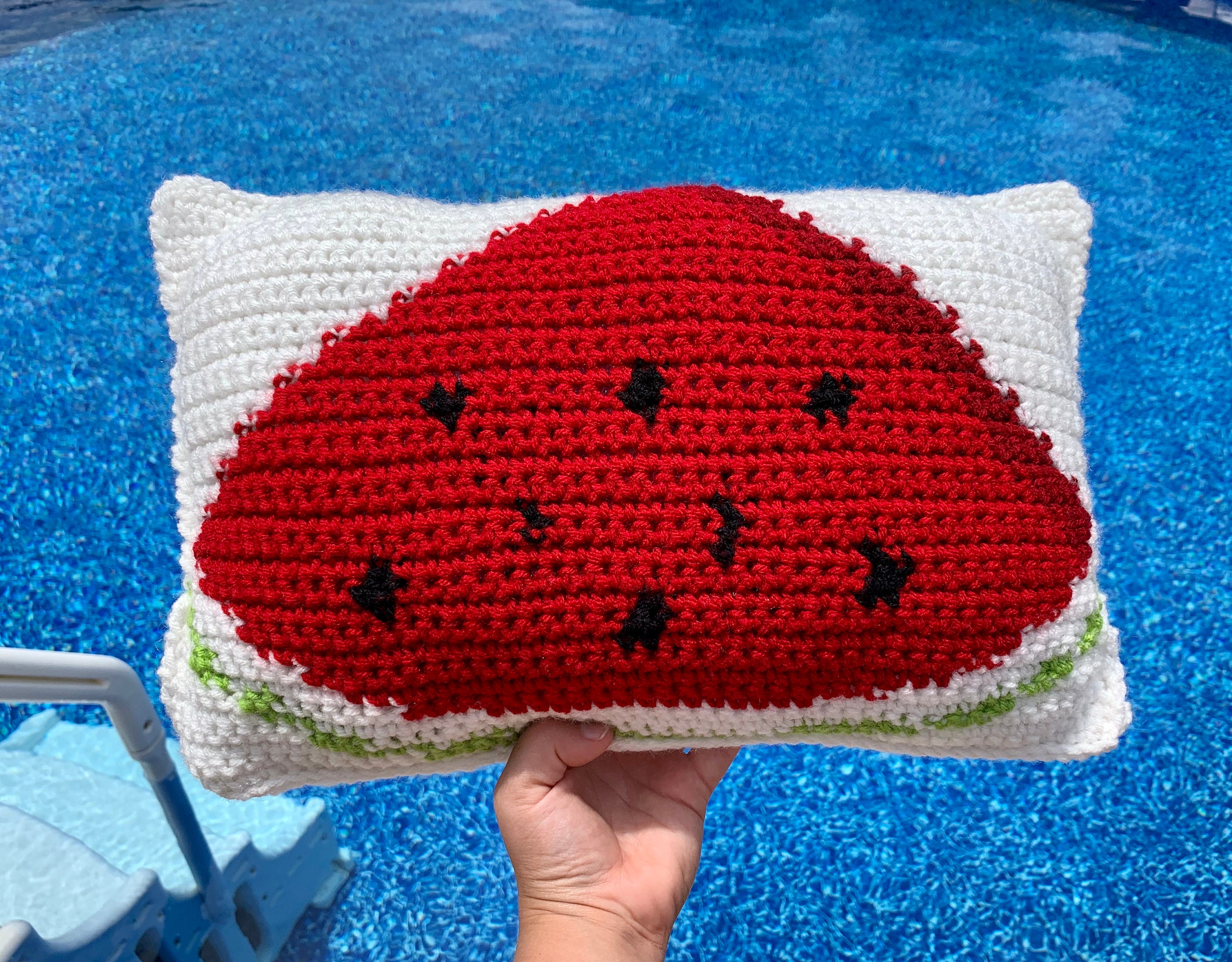 Watermelon Pillow Crochet Pattern Pillow Crochet Pattern Etsy