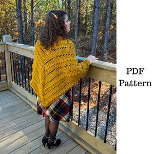 Everyday Shawl Crochet Pattern, Shawl Crochet PDF Pattern, Downloadable PDF Pattern, Brava Tweed Crochet Pattern, Free Crochet Pattern