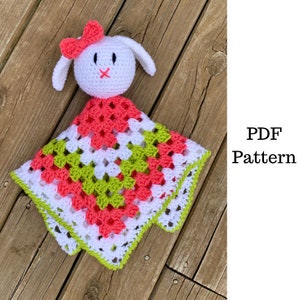 Baby Bunny Lovey Crochet Pattern, Baby Crochet Pattern, Crochet PDF Pattern, Downloadable PDF Pattern, Crochet Pattern, Free Crochet Pattern image 1