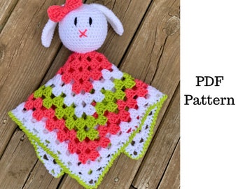 Baby Bunny Lovey Crochet Pattern, Baby Crochet Pattern, Crochet PDF Pattern, Downloadable PDF Pattern, Crochet Pattern, Free Crochet Pattern