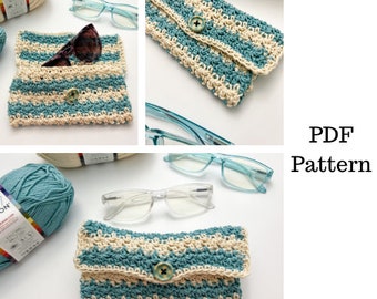 Glasses Case Crochet Pattern, Sunglasses Case Crochet Pattern, Eyeglass Case Pattern, Downloadable PDF Pattern, Free Crochet Pattern