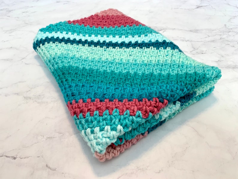 C2C Moss Stitch Blanket Crochet Pattern, Just My Stripe, Crochet PDF Pattern, Blanket Crochet Pattern, Downloadable PDF Pattern,Free Pattern image 3