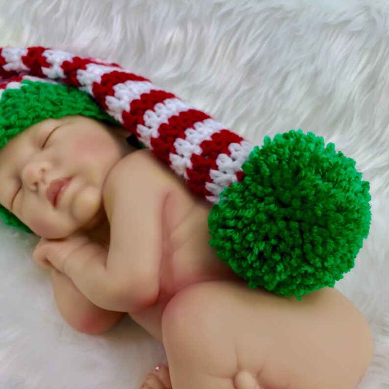 Newborn Elf Hat Crochet Pattern, Christmas Crochet, Crochet PDF Pattern, Downloadable PDF Pattern, Crochet Pattern, Free Crochet Pattern image 2