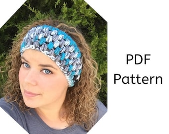 Puff Stitch Headband Crochet Pattern, Crochet PDF Pattern, Crochet Headband Pattern, Downloadable PDF Pattern, Free Crochet Pattern