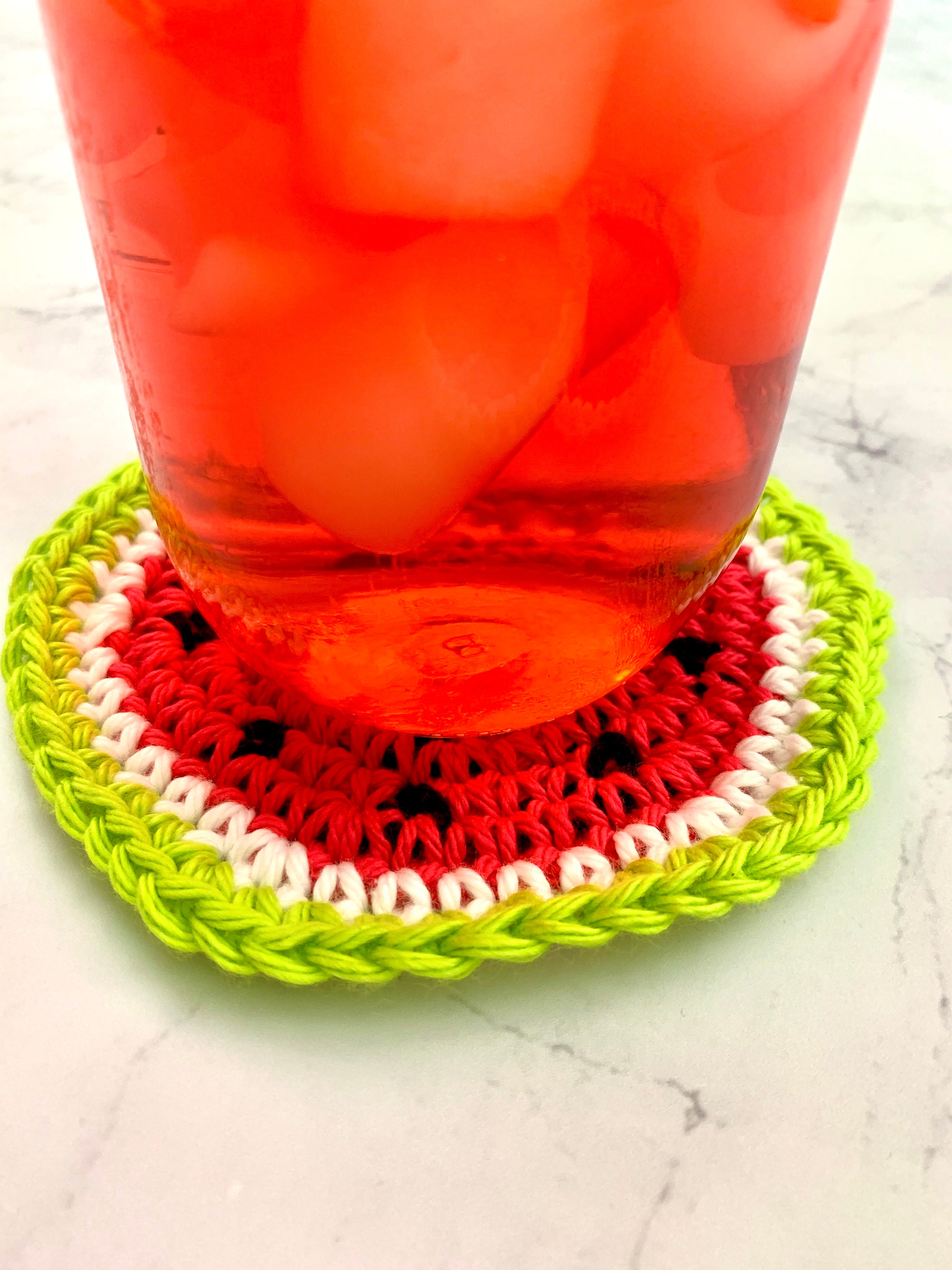 Watermelon Coasters Crochet Pattern Crochet PDF Pattern Etsy