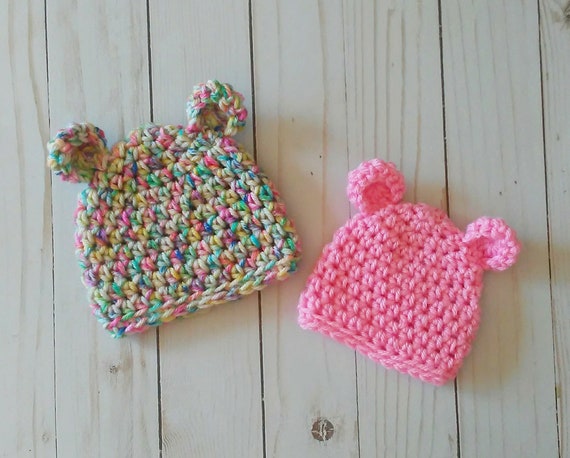 Newborn bear hat online crochet pattern free