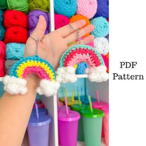 Rainbow Keychain Crochet Pattern, Rainbow Pattern, Crochet PDF Pattern, Keychain Crochet Pattern, Downloadable PDF Pattern, Free Pattern