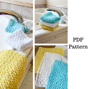 Easy Washcloth Crochet Pattern, Washcloth Pattern, Crochet PDF Pattern, Dishcloth Crochet Pattern, Downloadable PDF Pattern, Free Pattern image 1